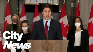 Prime Minister Justin Trudeau announces new sanctions against Russia