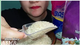 ASMR EATING RAW MIXED VOLGA AND PARLIAMENT BASMATI RICE @RiceASMR