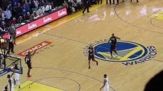 Down 2, LeBron James hit a game winner 3-pointer with 0.1 second left to defeat the Warriors