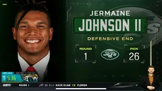 Jermaine Johnson II Drafted by the New York Jets (2022 NFL Draft - 1st Round, #26 Overall)