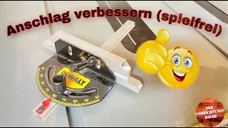 Queranschlag bei Dewalt 7492 kostengünstig verbessern (spielfrei machen) | Der Vorrichtungsbauer