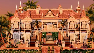 Beach Mansion / Villa 🌴 | The Sims 4 - Stop Motion Speed Build (No CC)