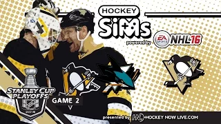 Sharks vs Penguins: Game 2 (NHL 16 Hockey Sims)