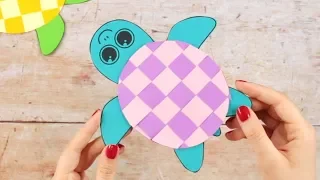 Paper Crafts for Kids - Paper Weaving Turtle Craft for Kids