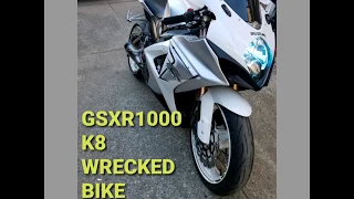 Suzuki gsxr1000 k8 wrecked bike rebuild