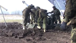 US MARINES Fire M777 Howitzer During Exercise in JAPAN (3/12 Marines)