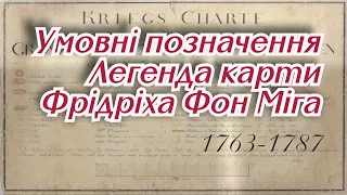 Умовні позначення. Легенда карти Фрідріха Фон Міга