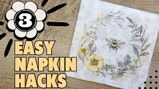 Bee Styling! Decoupage Napkin Tutorial. (3-Beginner-Friendly Crafting DIYs)🐝