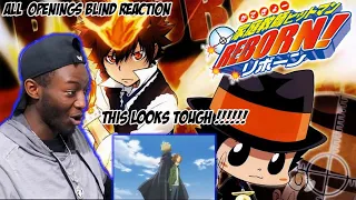 KATEKYO HITMAN REBORN ALL OPENINGS SUPER BLIND REACTION|THIS LOOK GOOD