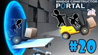 Bridge Constructor Portal - Walkthrough - Part 20 - High Energy Pellet 02 (PC HD) [1080p60FPS]