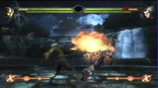 MK9 - Cyrax & Kung Lao TagTeam reset combo 100 % Damage