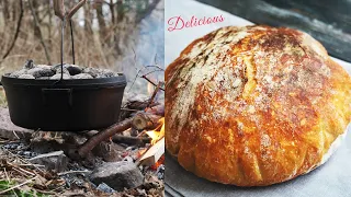 Dutch Oven No Knead Bread, Campfire Recipe!