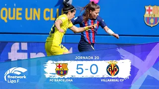 RESUMEN Y GOLES FC BARCELONA FEMENINO vs VILLARREAL CF, JORNADA 20, FINETWORK LIGA F