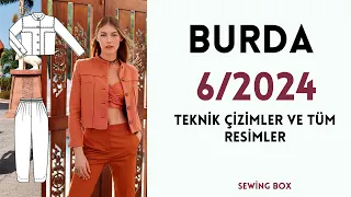 Burda Dergisi 6/2024 Teknik Çizimler