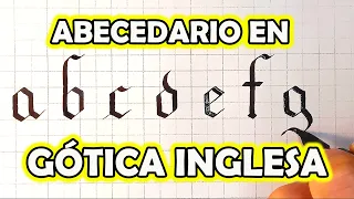 CALIGRAFÍA: Cómo ESCRIBIR el ABECEDARIO en letra GÓTICA INGLESA minúscula