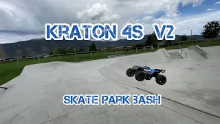 Arrma Kraton 4S V2 speed run skate park bash ! Awesome ! 4s lipo