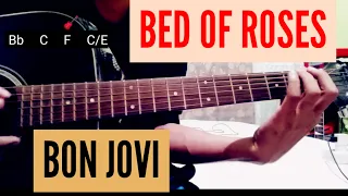 Bed of Roses Chords | Bon Jovi | Guitar Tutorial | Guitar Cover | Play Along