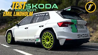 Test ŠKODA Motrosport | Emil Lindholm - Fabia RS Rally2 #puresound