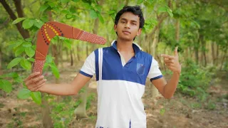 How To Make A Traditional Shaped Returning Wooden Boomerang At Home || The Indian Youngster ||