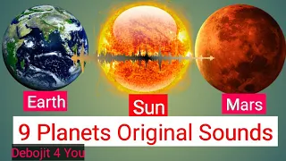 Solar Planets Sounds from Space.(Use Your Headphone) Spinning Sounds of The Sun, Earth, Mars, etc.