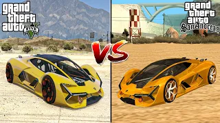 GTA 5 LAMBORGHINI TERZO VS GTA SAN ANDREAS LAMBORGHINI TERZO - WHICH IS BEST?