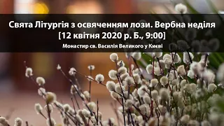 Свята Літургія з освяченням лози [12 квітня 2020 р. Б., 9:00], храм св. Василія Великого у Києві