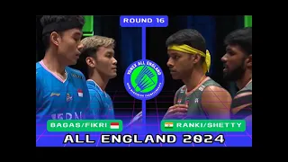 Saat Bagas/Fikri mengalahkan world number one #bwf Rankireddy/Shetty di #AllEngland2024