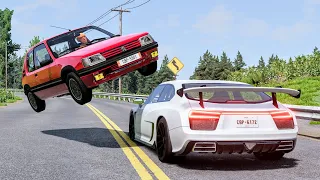 High Speed Traffic Car Crashes #139 - BeamNG Drive | CrashBoomPunk