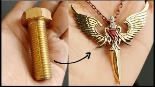 i turn a bolt into pendant - unique handmade jewelry ideas