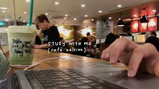 real time study with me (cafe edition) | 1 hour