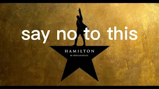 say no to this, the Reynolds pamphlet, burn- Hamilton