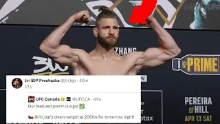 UFC REACT TO JIRI PROCHAZKA MAKING WEIGHT FOR UFC 300 | UFC 300 WEIGH-IN REACTIONS