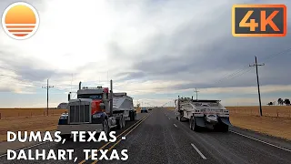 🇺🇸 [4K60] Dumas, Texas to Dalhart, Texas! 🚘 Drive with me!