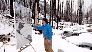 Plein Air Painting: Turner Vinson Snowy Creek - Montana