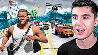 SOBREVIVIENDO 100 DÍAS a un TSUNAMI en GTA 5! 🌊😟(PELÍCULA)