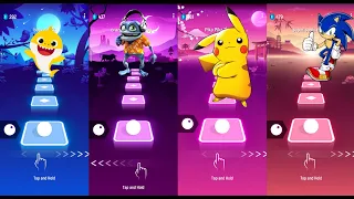 Baby Shary Vs Crazy Frog Vs Picachu Vs Sonic - Tiles Hop: EDM Rush!