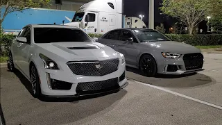 2018 Cadillac CTS-V Intake vs 2019 Audi RS3 Bolt Ons E85