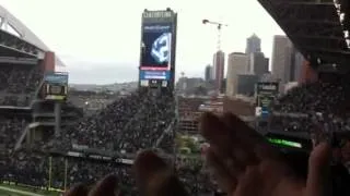 Walter Jones Raises 12th Man Flag