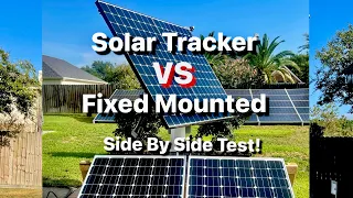 Solar Tracker VS Fixed Mount solar panels Charging the EcoFlow Delta Pro.