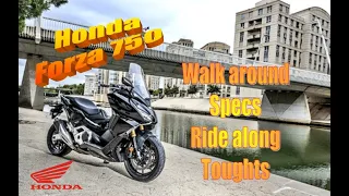 Honda Forza 750 dct 2021 walk around, review, toughts, ride along @ sb motos Dendermonde