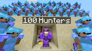 Minecraft Manhunt but with 100 Diamond Hunters...