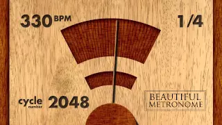 330 BPM 1/4 Wood Metronome HD