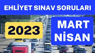 2023 MART EHLİYET SINAV SORULARI,  EHLİYET SINAV SORULARI  NİSAN 2023  👏