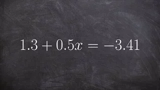 Solving two step equation with decimals