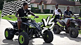 RACING MY YFZ 450 & ALMOST CRASHED !