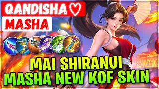 Mai Shiranui Masha New KoF Skin Gameplay [ Masha Qandisha♡ ] Mobile Legends Emblem And Build