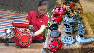 How to Mechanic Girl repairs and restores gasoline water pumps - Duyen / Mechanical Girl
