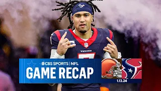 C.J. Stroud GOES OFF On Browns as Texans advance to Divisional Round I Game Recap I CBS Sports