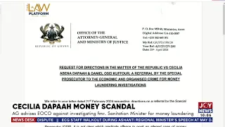 AG advises EOCO against investigating Cecilia Dapaah for money laundering | News Desk