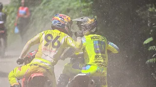 Hunter Lawrence and Stilez Robertson Incident/Crash/Fight - Southwick 2022 - 250 Moto 1